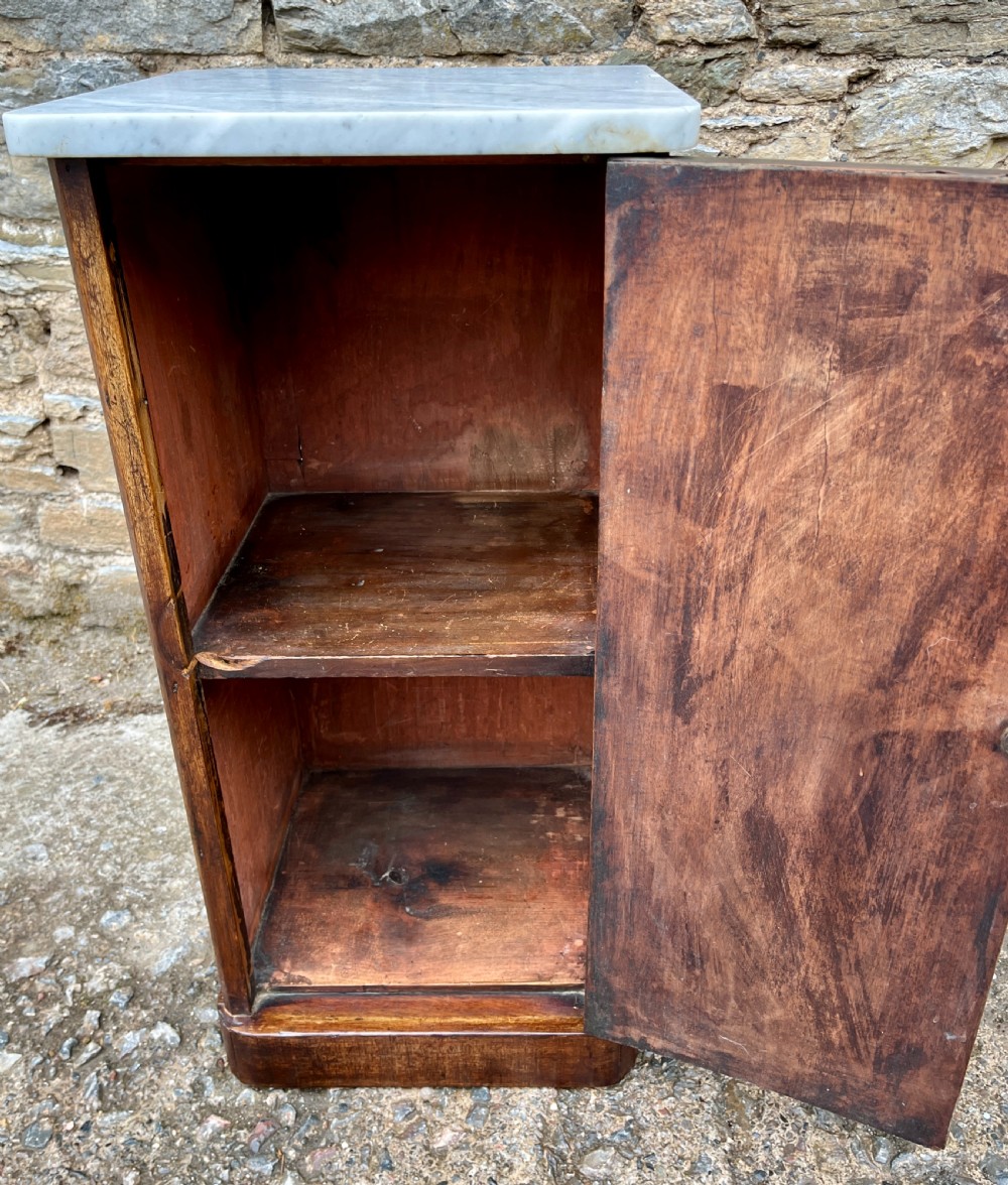 Victorian Mahogany Marble Top Pot Cupboard View IV