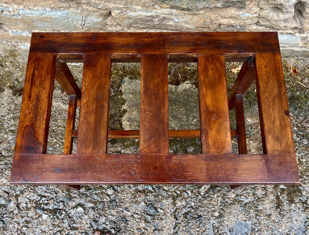 Antique Mahogany Luggage Rack View IV