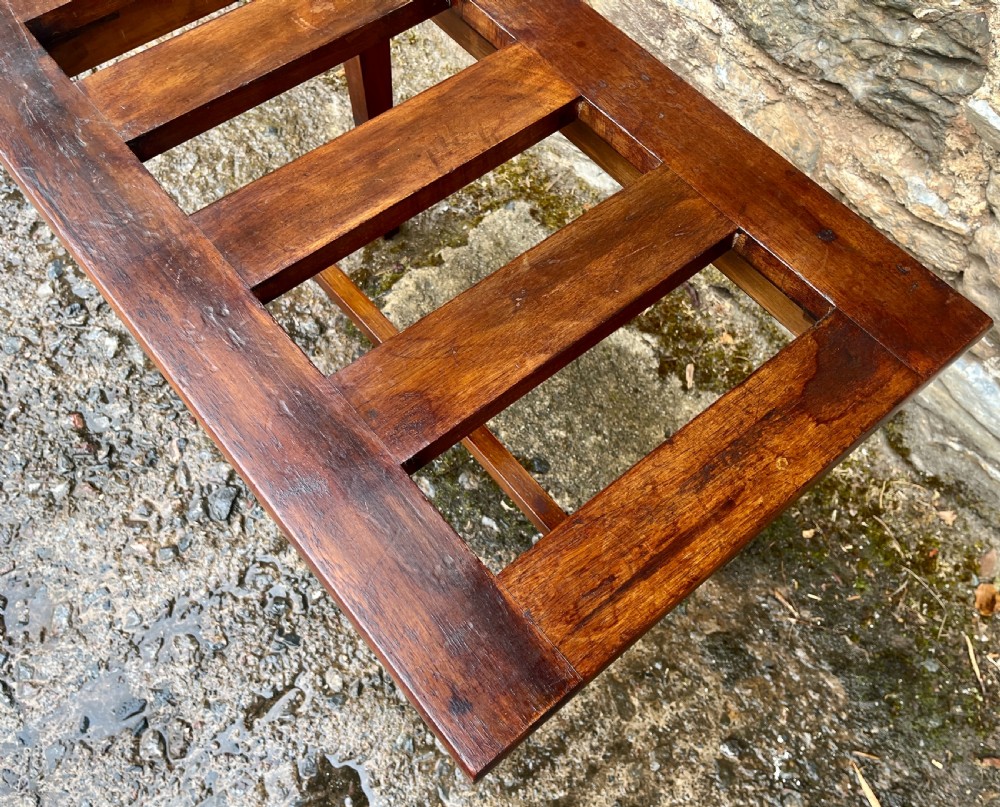 Antique Mahogany Luggage Rack View VIII
