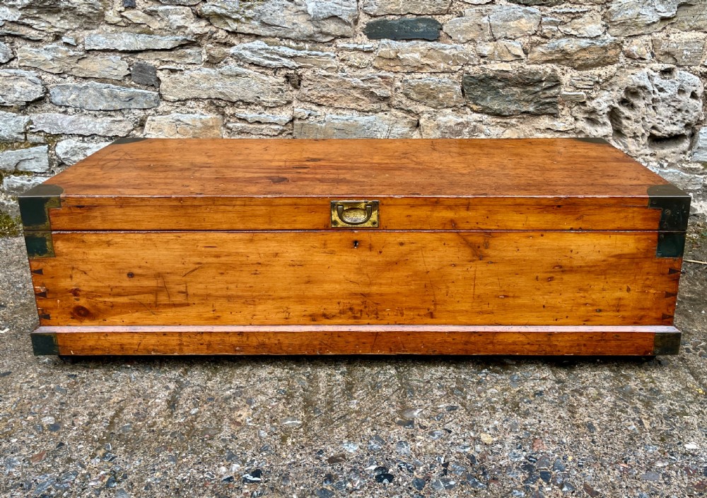 Large Antique Pine Military Chest View II