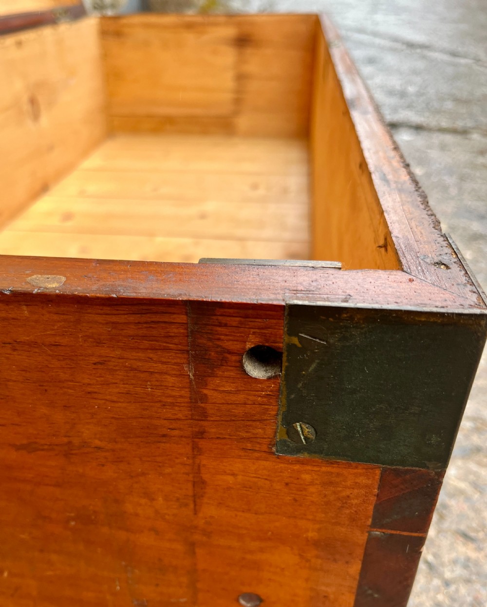 Large Antique Pine Military Chest View V