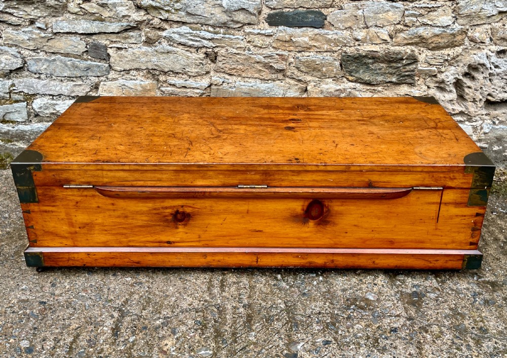 Large Antique Pine Military Chest View VII