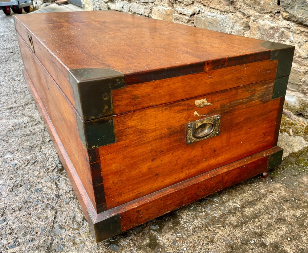 Large Antique Pine Military Chest View IX