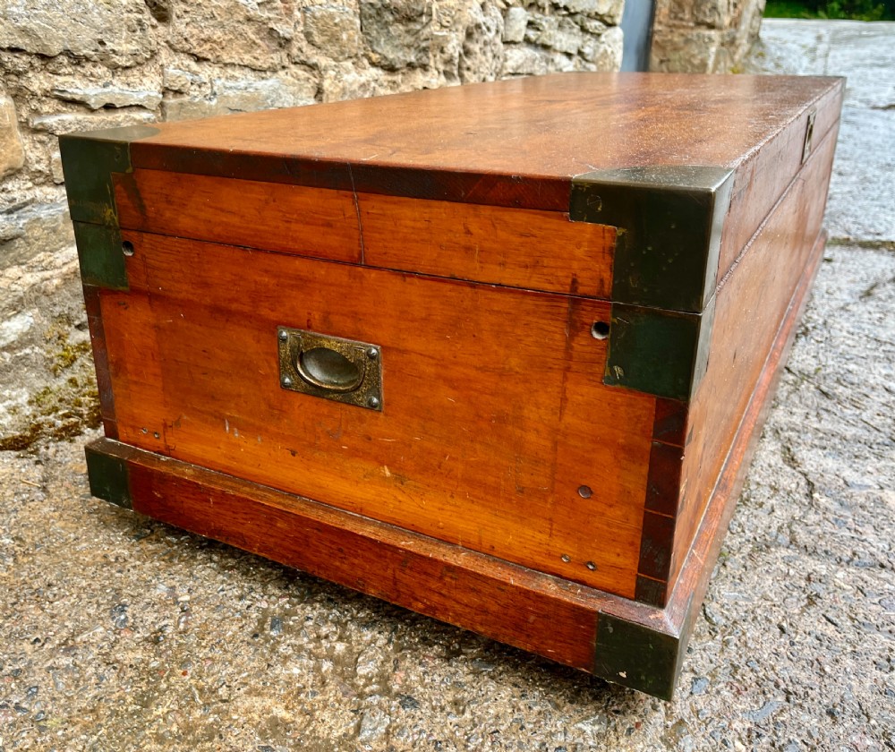 Large Antique Pine Military Chest View X