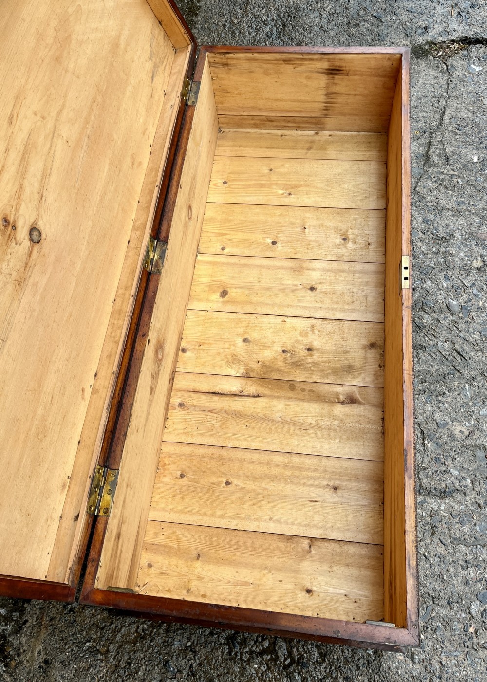 Large Antique Pine Military Chest View XI