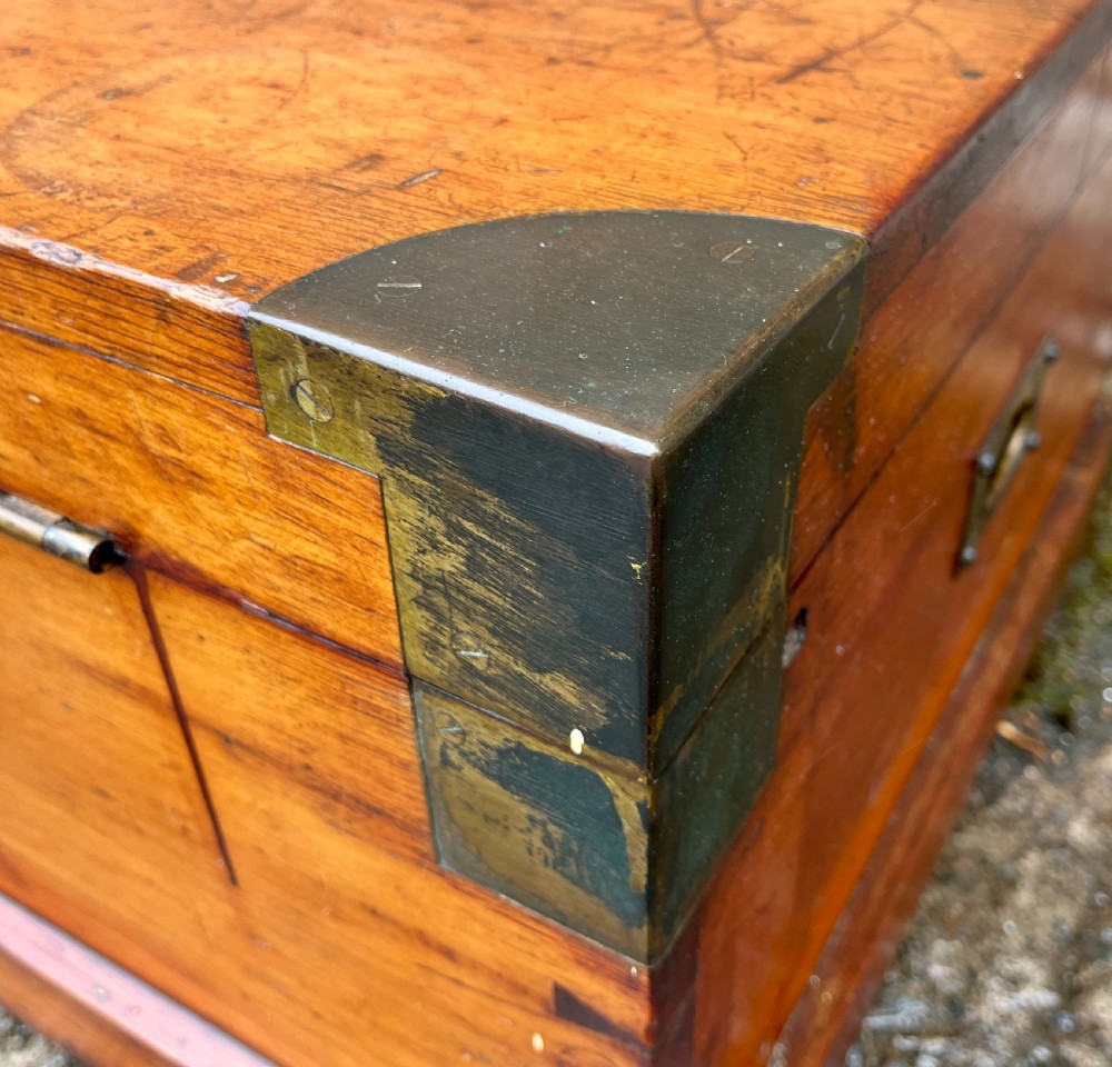 Large Antique Pine Military Chest View XIII