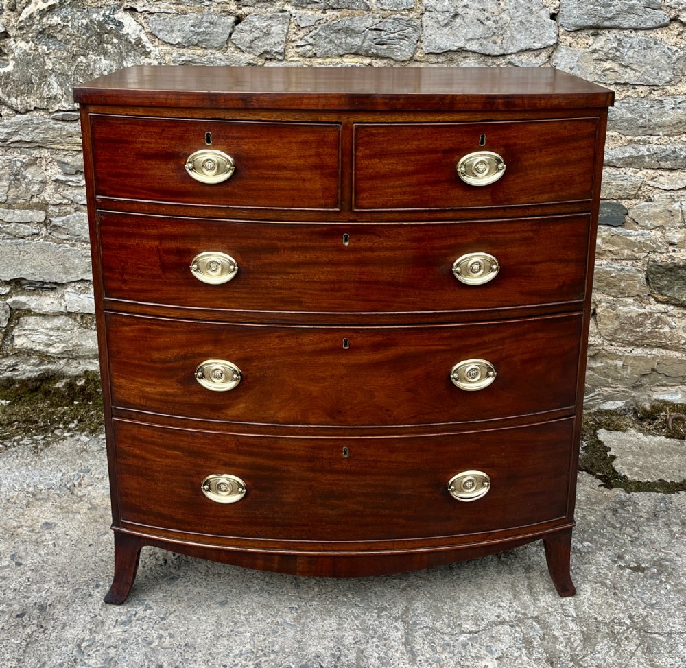 Regency Mahogany Bow Front Chest of Drawers