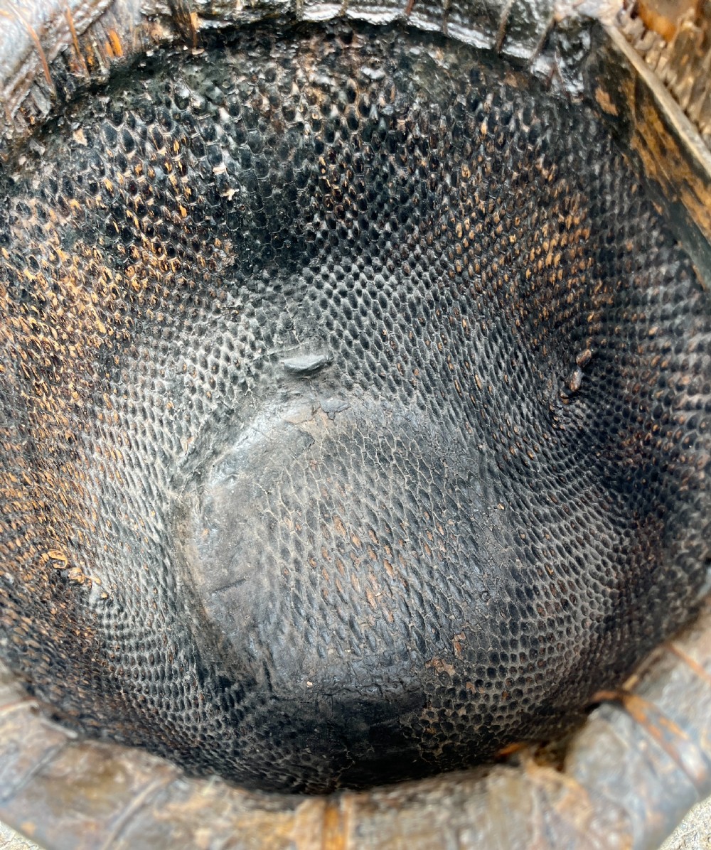 Antique Hand Woven Chinese Rice Basket View IX
