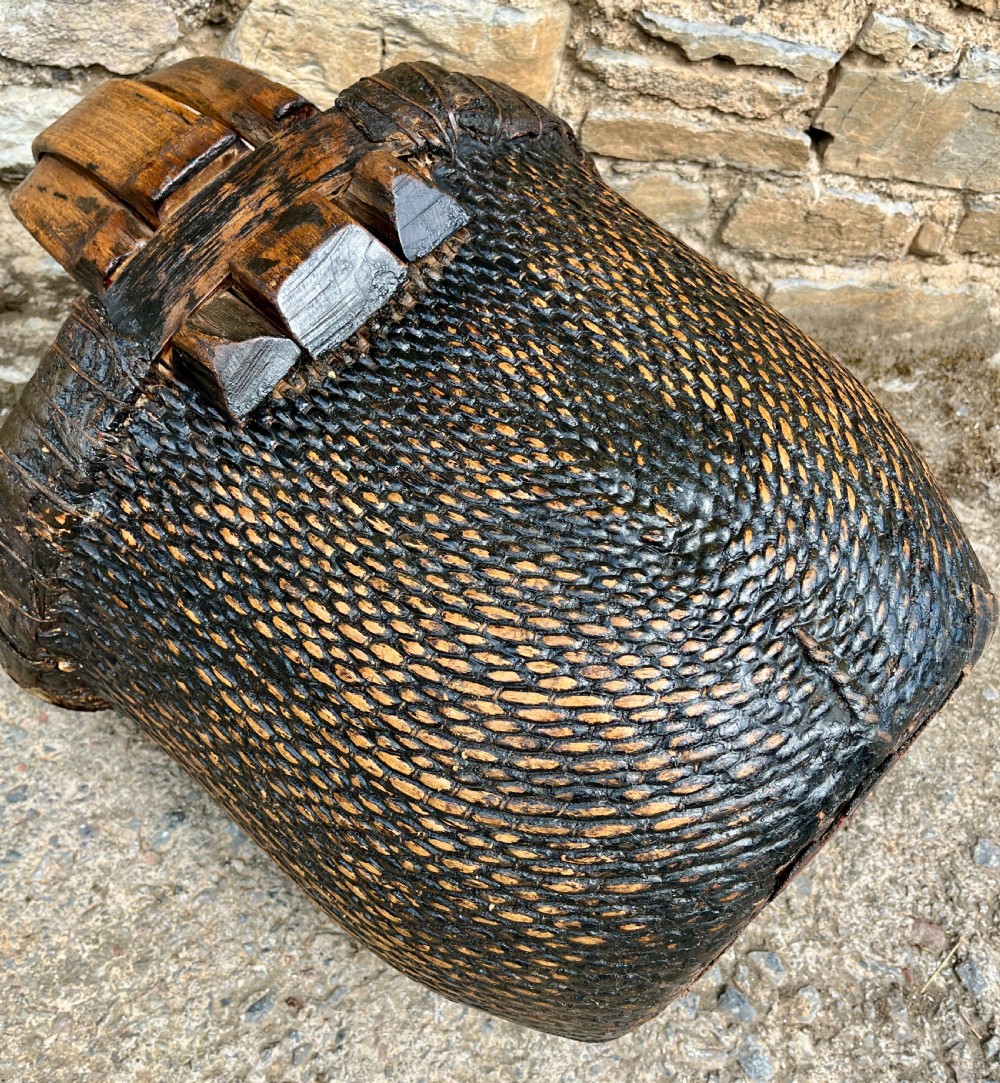 Antique Hand Woven Chinese Rice Basket View XI
