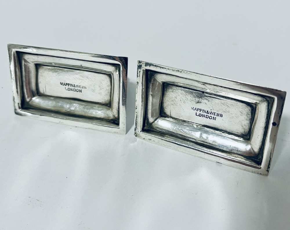 Pair of Antique Silver Galleon Menu Holders View VI