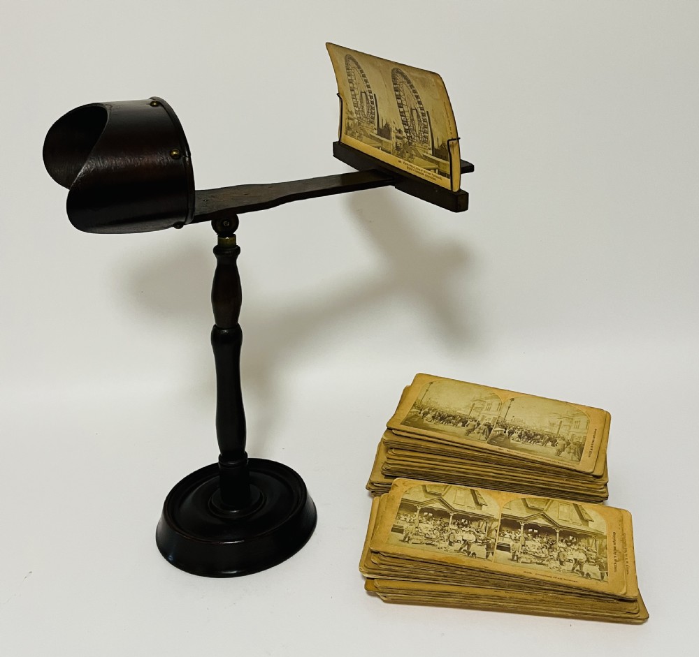 Antique Stereoscopic Viewer on Stand