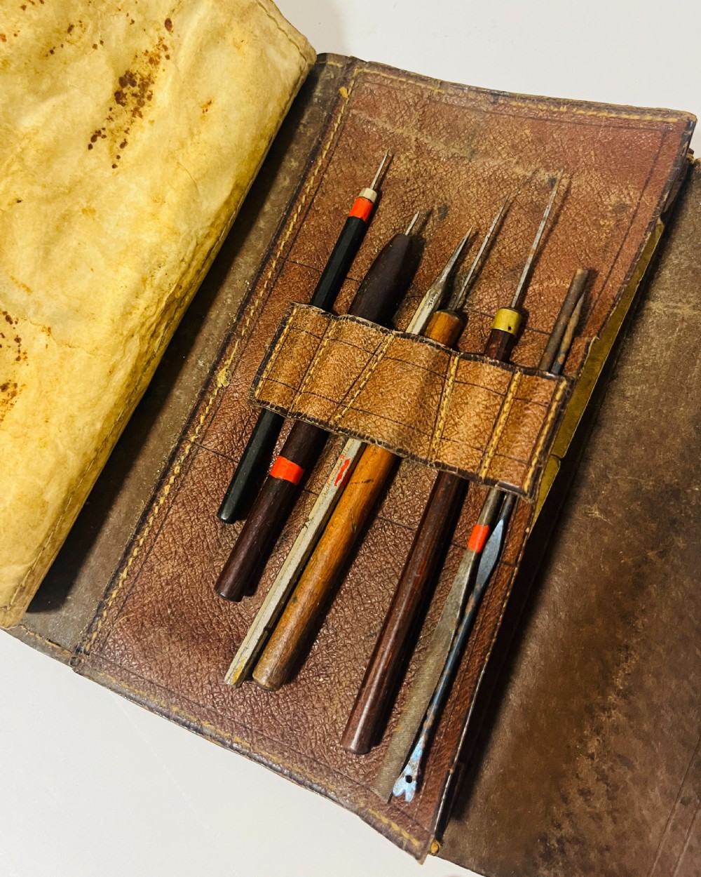 Antique Leather Fly Fishing Wallet View VII