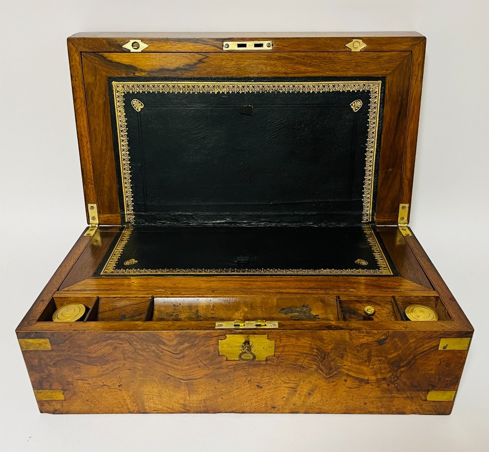 Antique Walnut Writing Slope with Secret Drawers View II