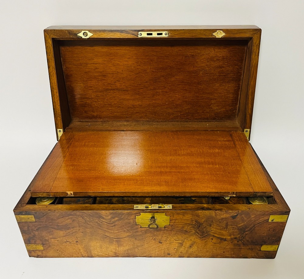 Antique Walnut Writing Slope with Secret Drawers View III
