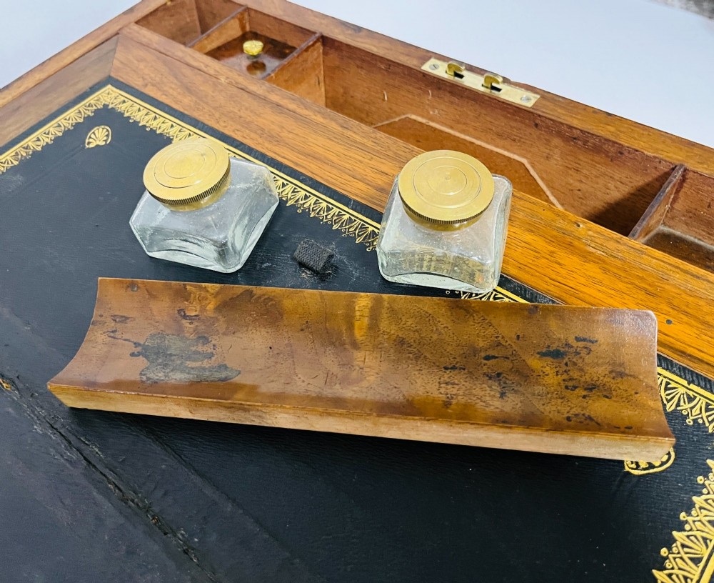 Antique Walnut Writing Slope with Secret Drawers View VIII