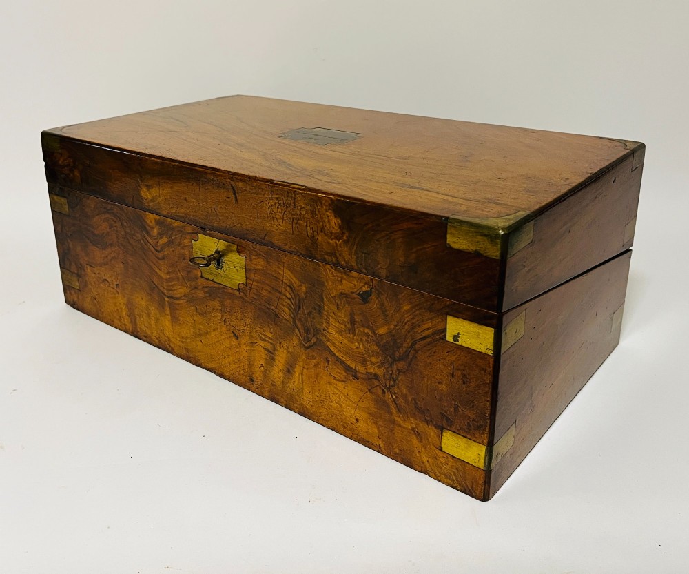Antique Walnut Writing Slope with Secret Drawers View X