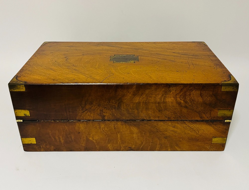 Antique Walnut Writing Slope with Secret Drawers View XII
