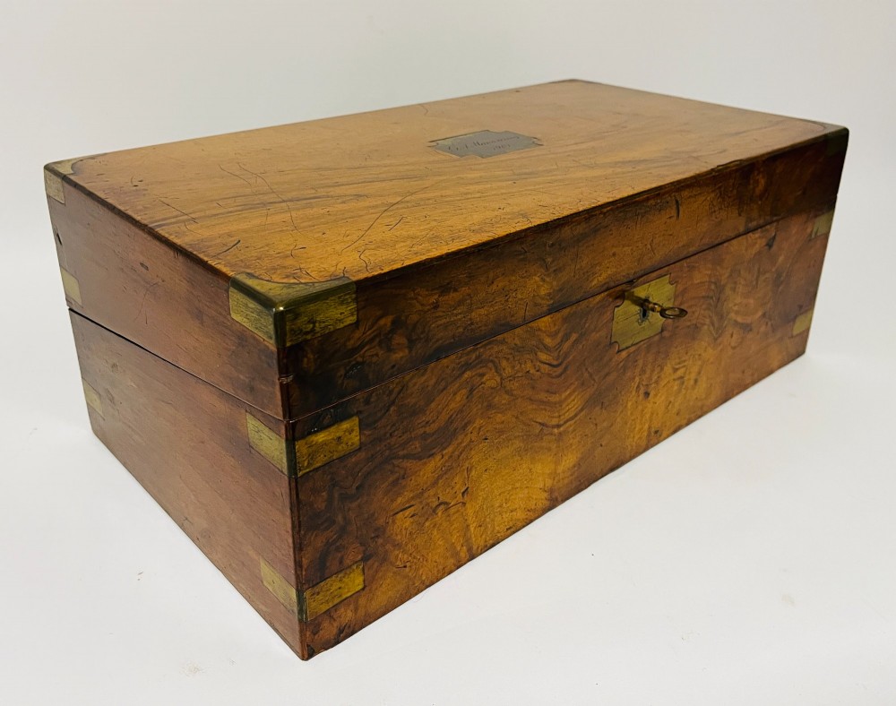 Antique Walnut Writing Slope with Secret Drawers View XIV
