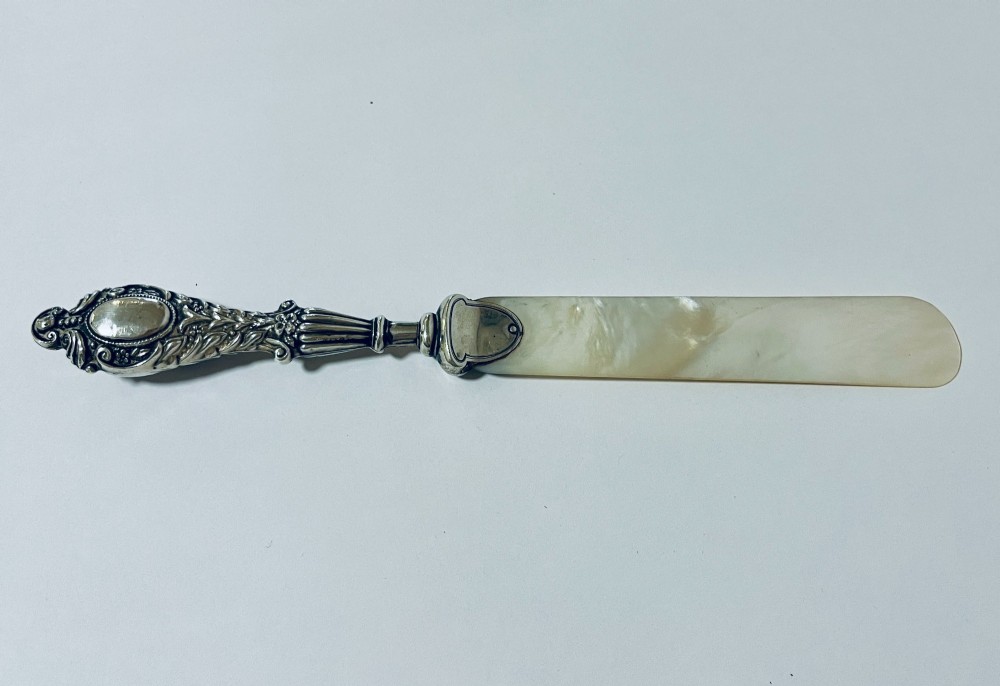 Antique Silver and Mother of Pearl Page Turner