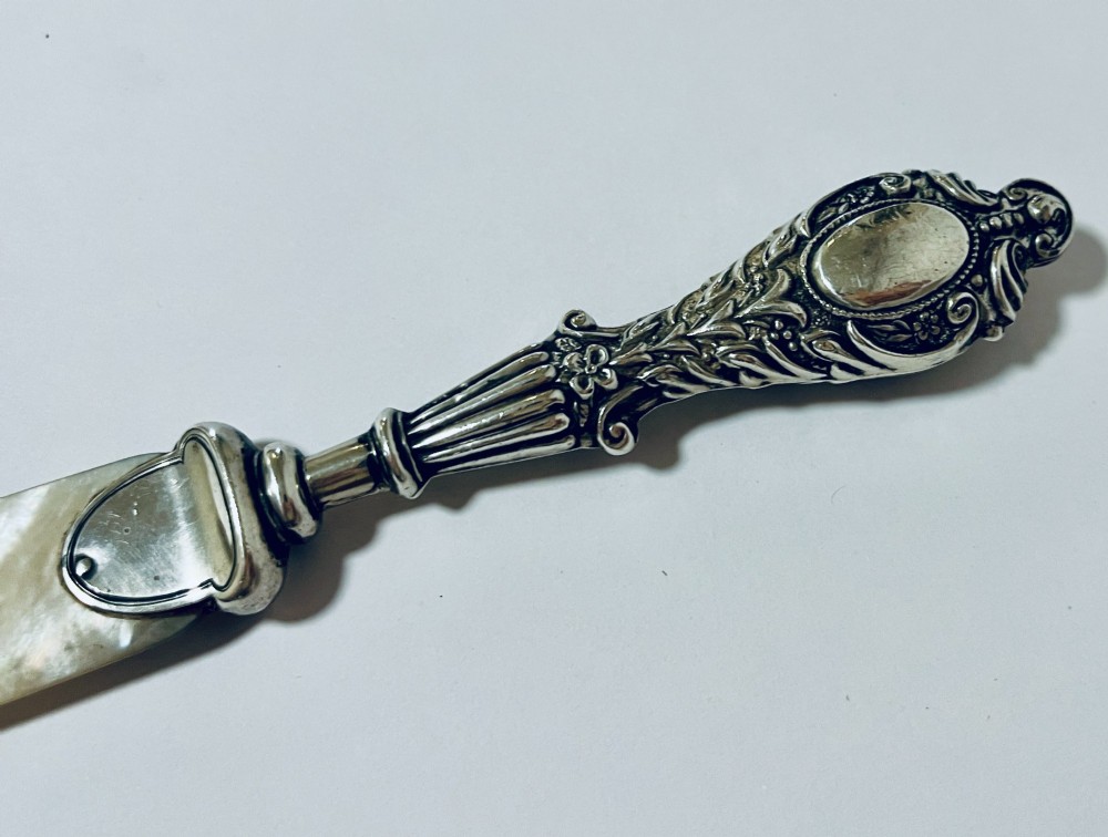 Antique Silver and Mother of Pearl Page Turner View III