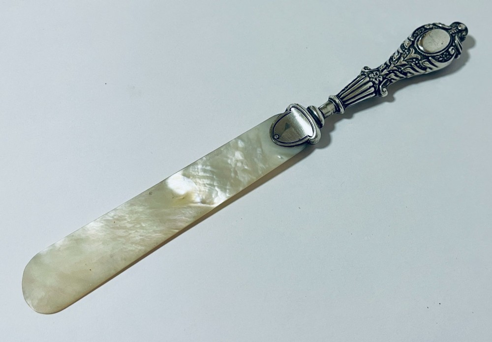 Antique Silver and Mother of Pearl Page Turner View IV