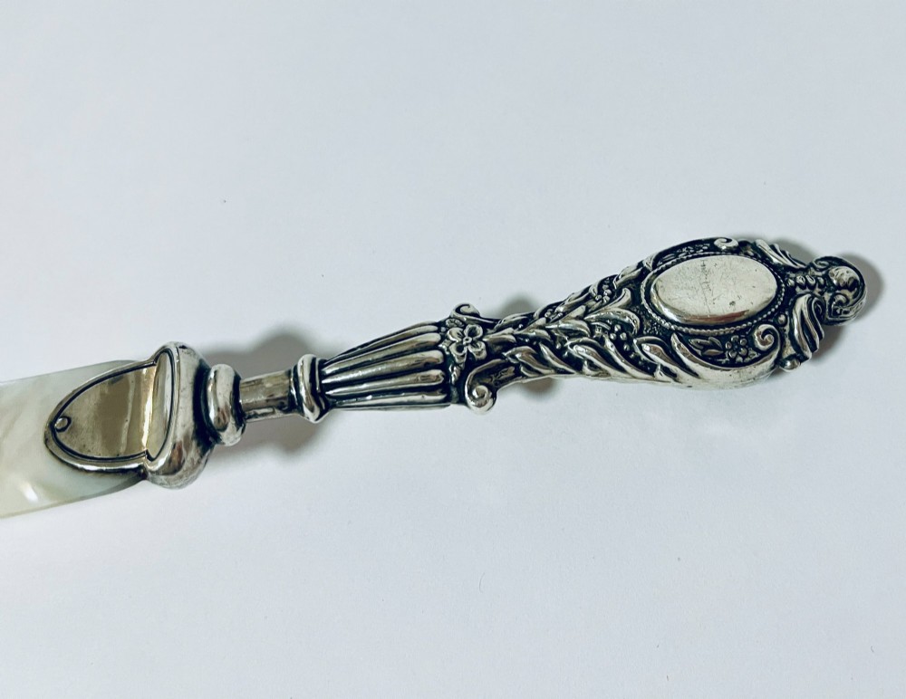 Antique Silver and Mother of Pearl Page Turner View VI