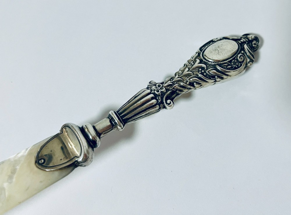 Antique Silver and Mother of Pearl Page Turner View VII