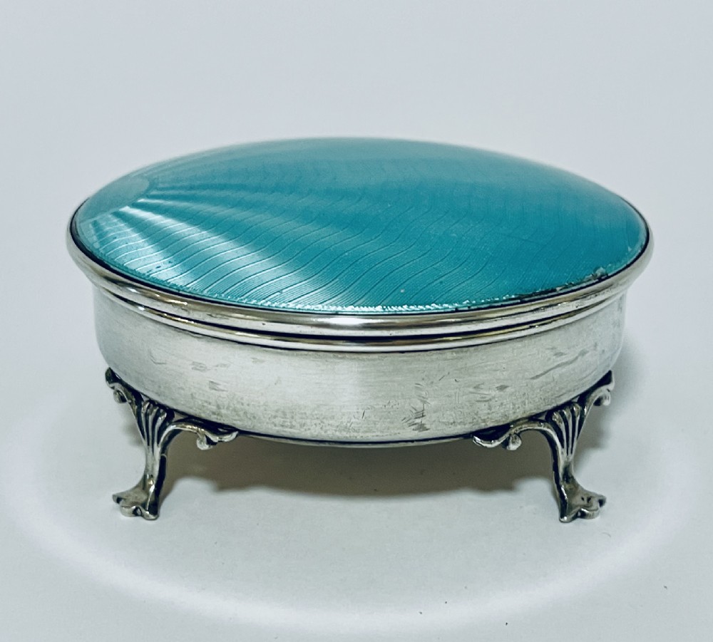 Art Deco Silver and Enamel Dressing Table Box View III