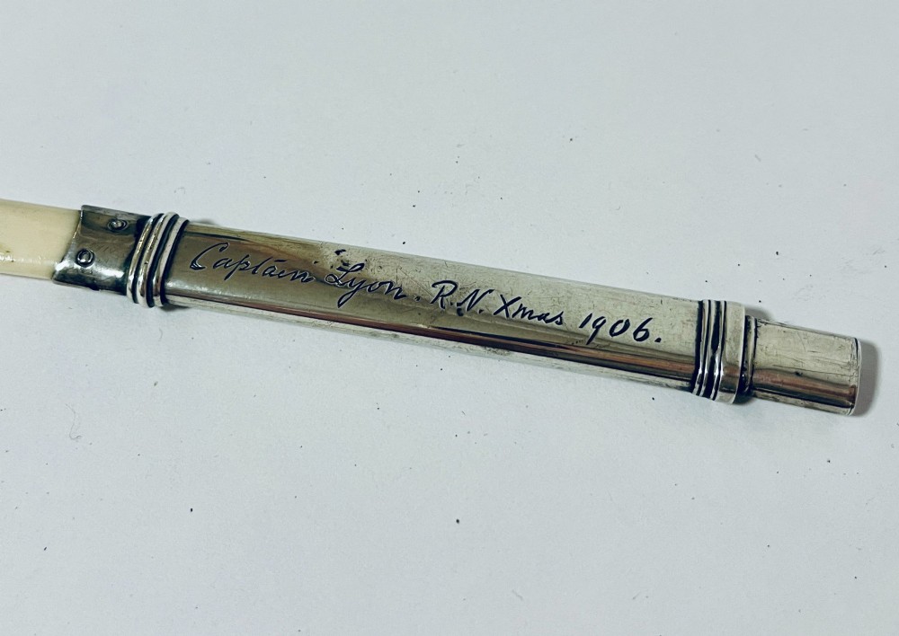Antique Silver Page Turner With Pencil View II