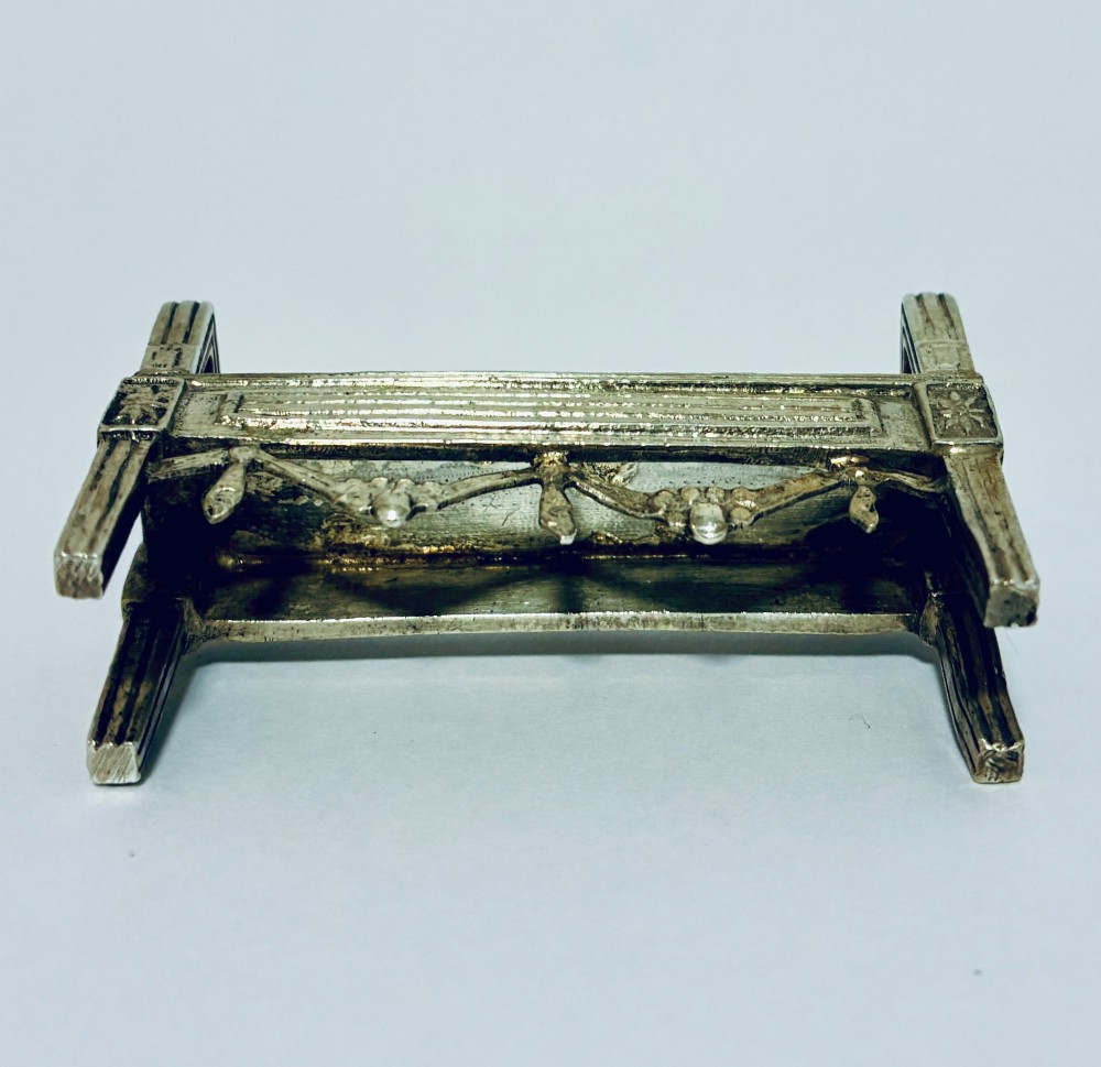 Antique Miniature Silver Bench View VIII