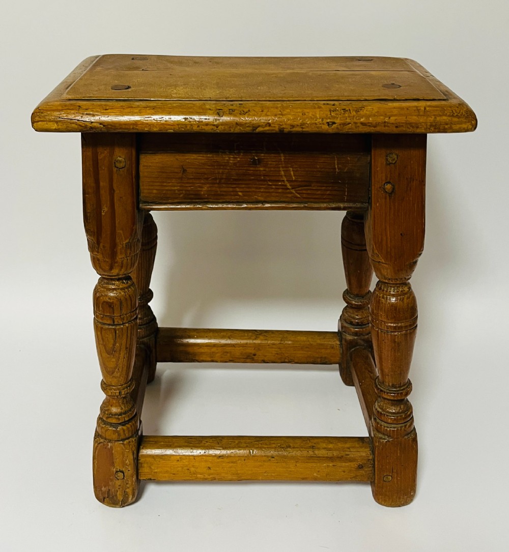 Antique Pine Joint Stool