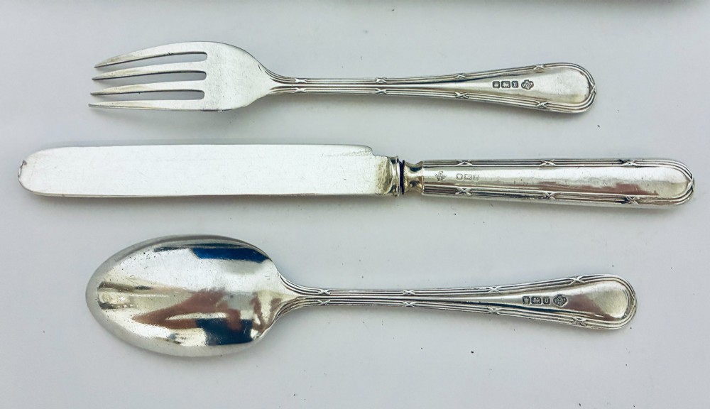 Antique Silver Christening Set View III