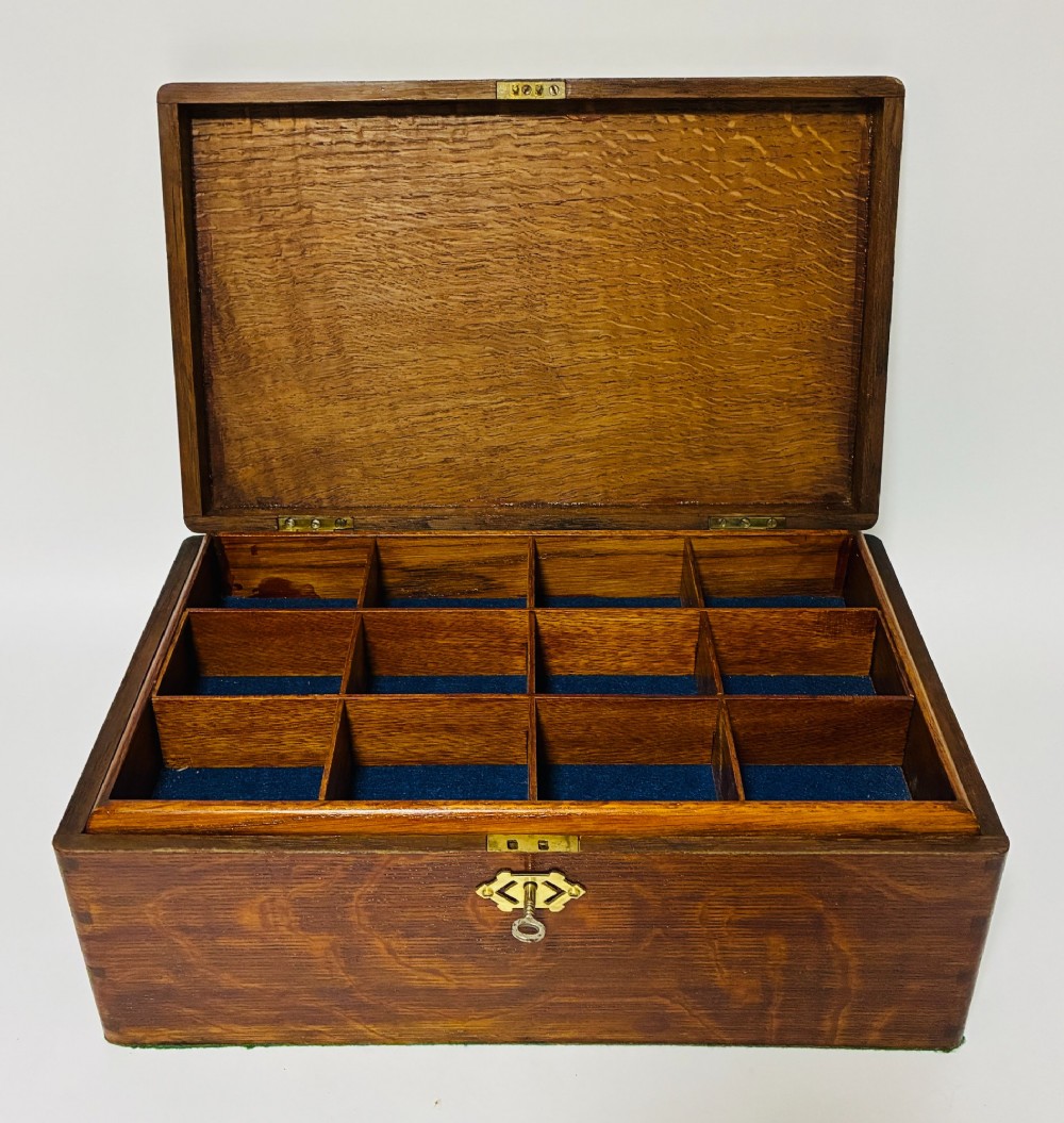 Antique Oak Collector's Box