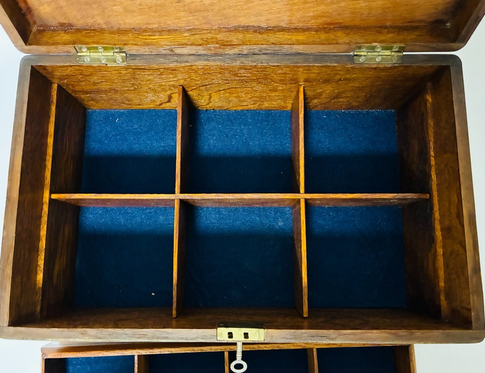 Antique Oak Collector's Box View III