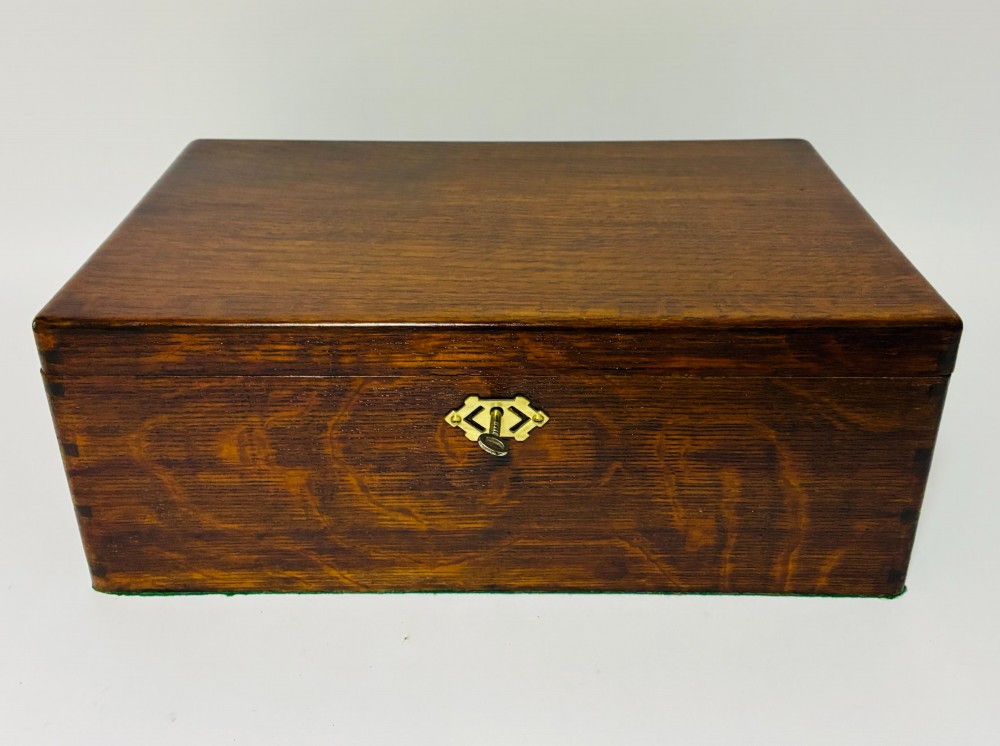Antique Oak Collector's Box View VI
