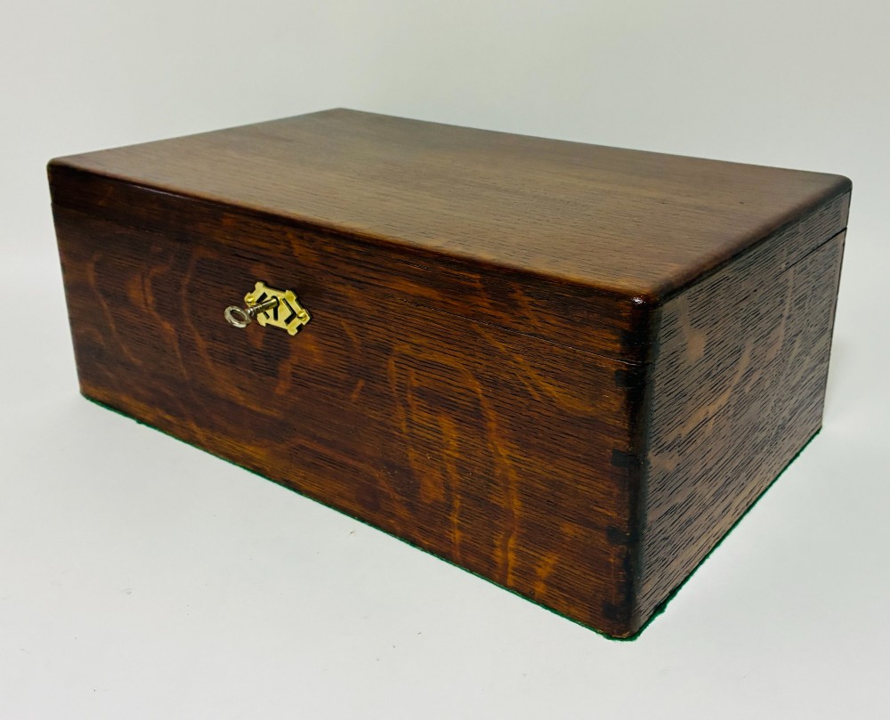 Antique Oak Collector's Box View VII