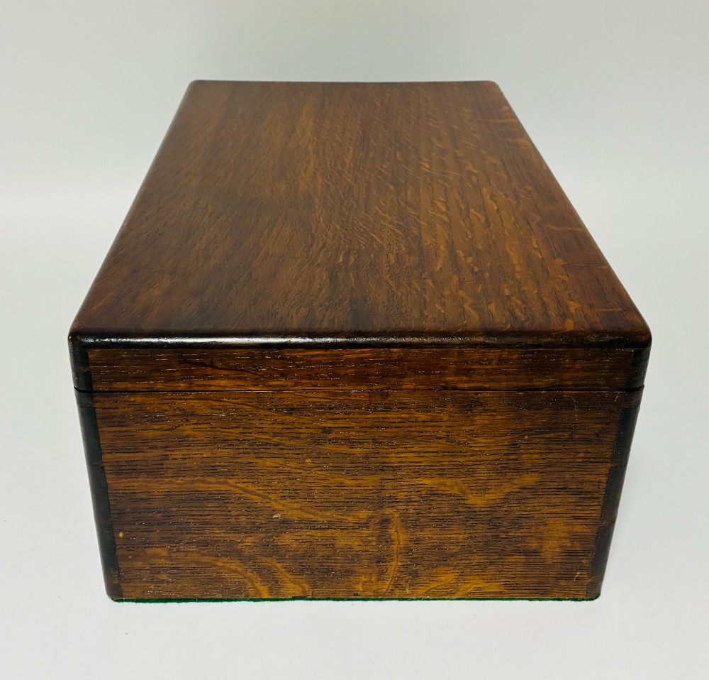 Antique Oak Collector's Box View X