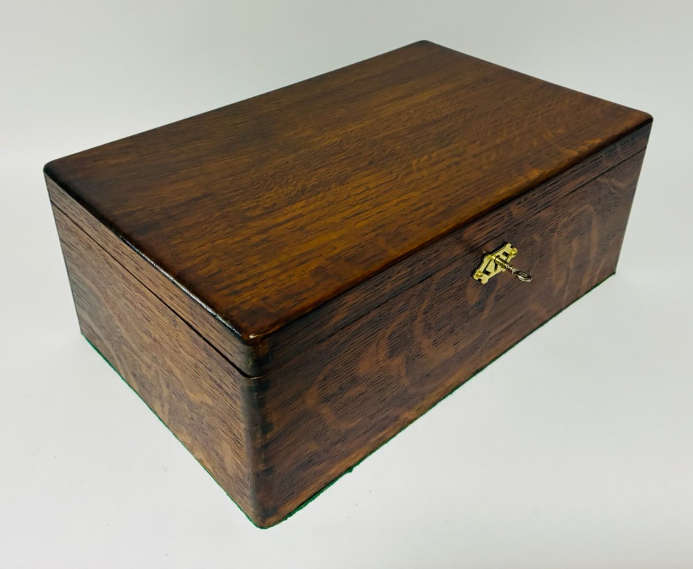 Antique Oak Collector's Box View XI