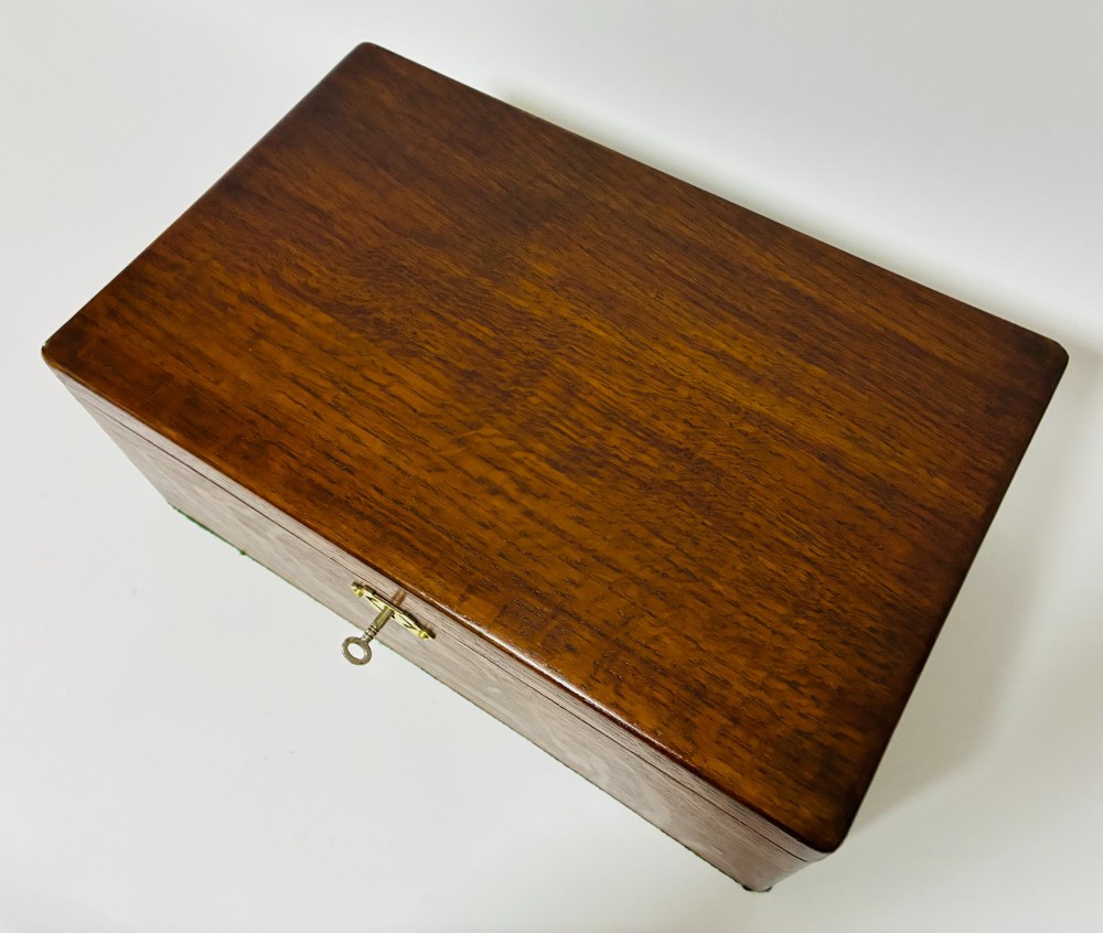 Antique Oak Collector's Box View XII