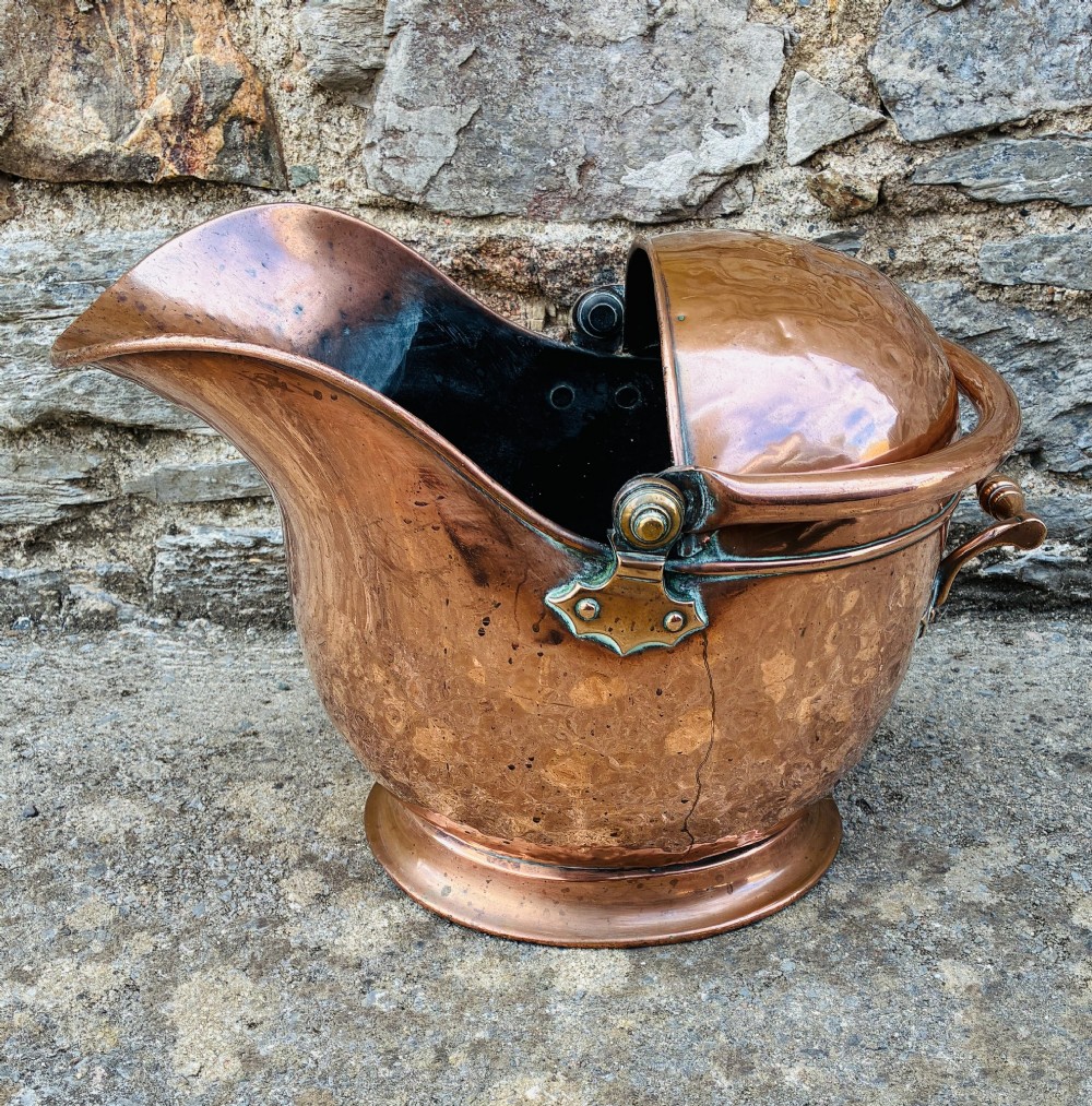 Victorian Copper Coal Scuttle
