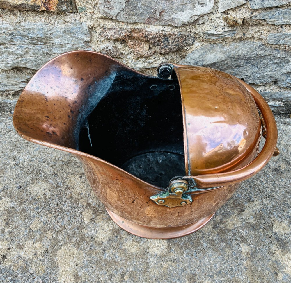 Victorian Copper Coal Scuttle View II