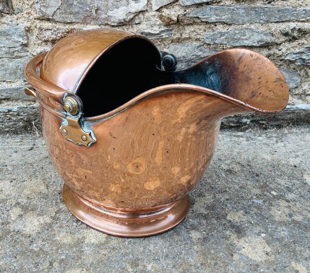 Victorian Copper Coal Scuttle View IV