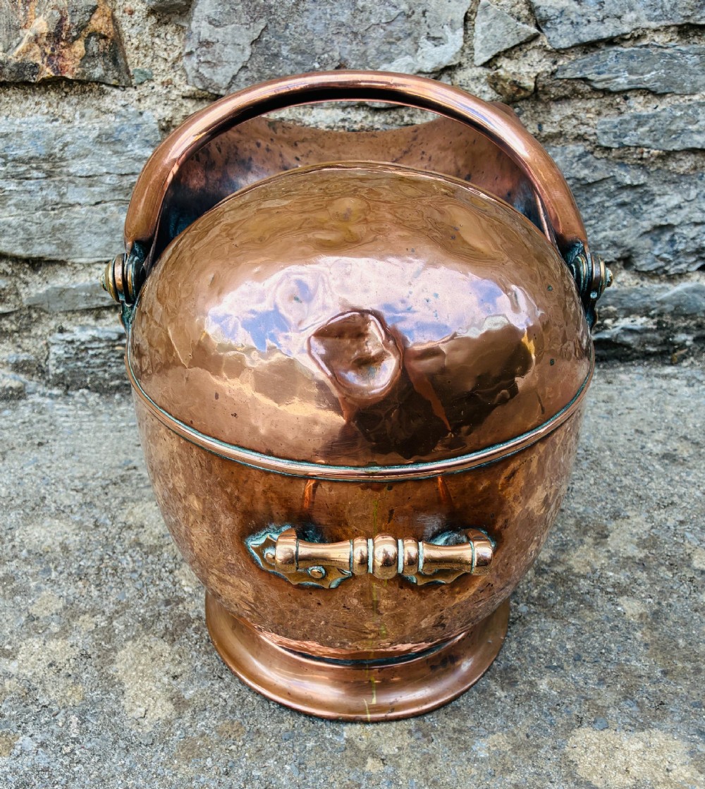 Victorian Copper Coal Scuttle View VII