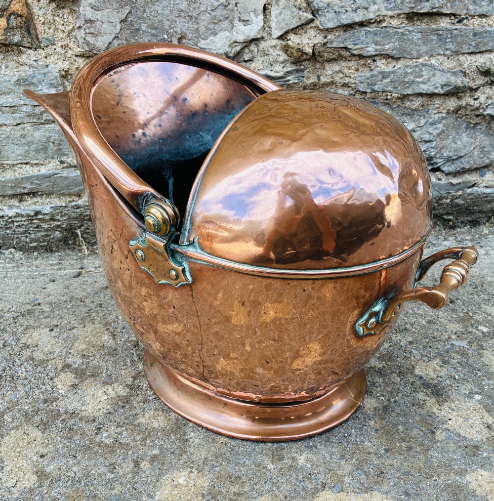 Victorian Copper Coal Scuttle View VIII
