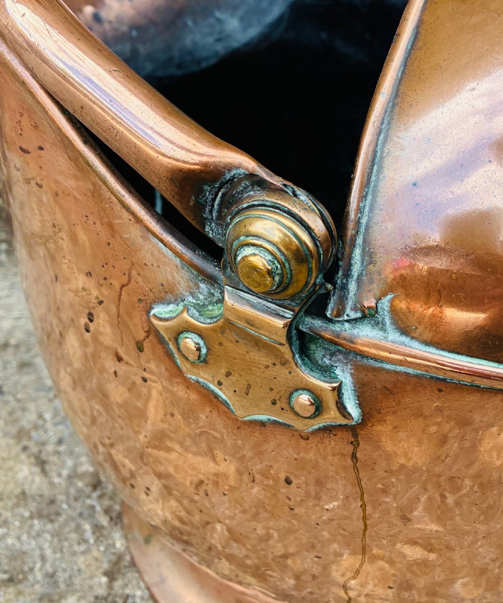 Victorian Copper Coal Scuttle View IX