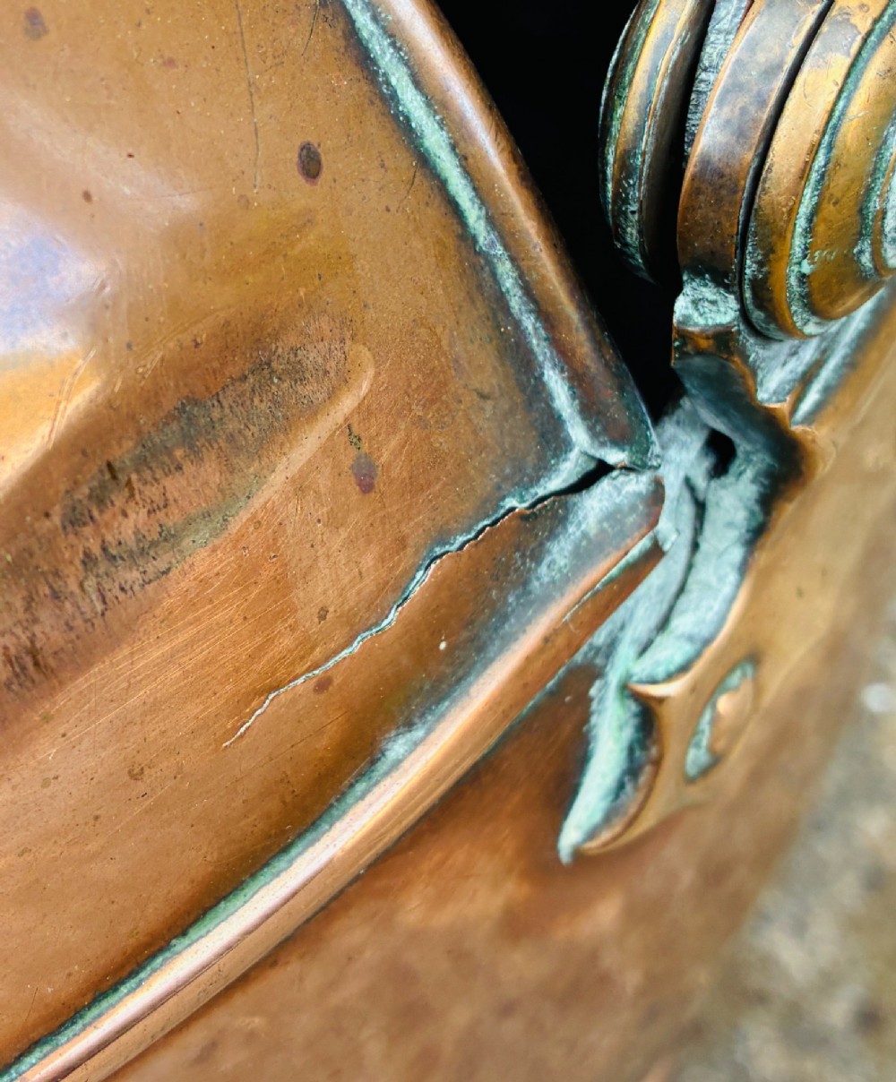 Victorian Copper Coal Scuttle View X
