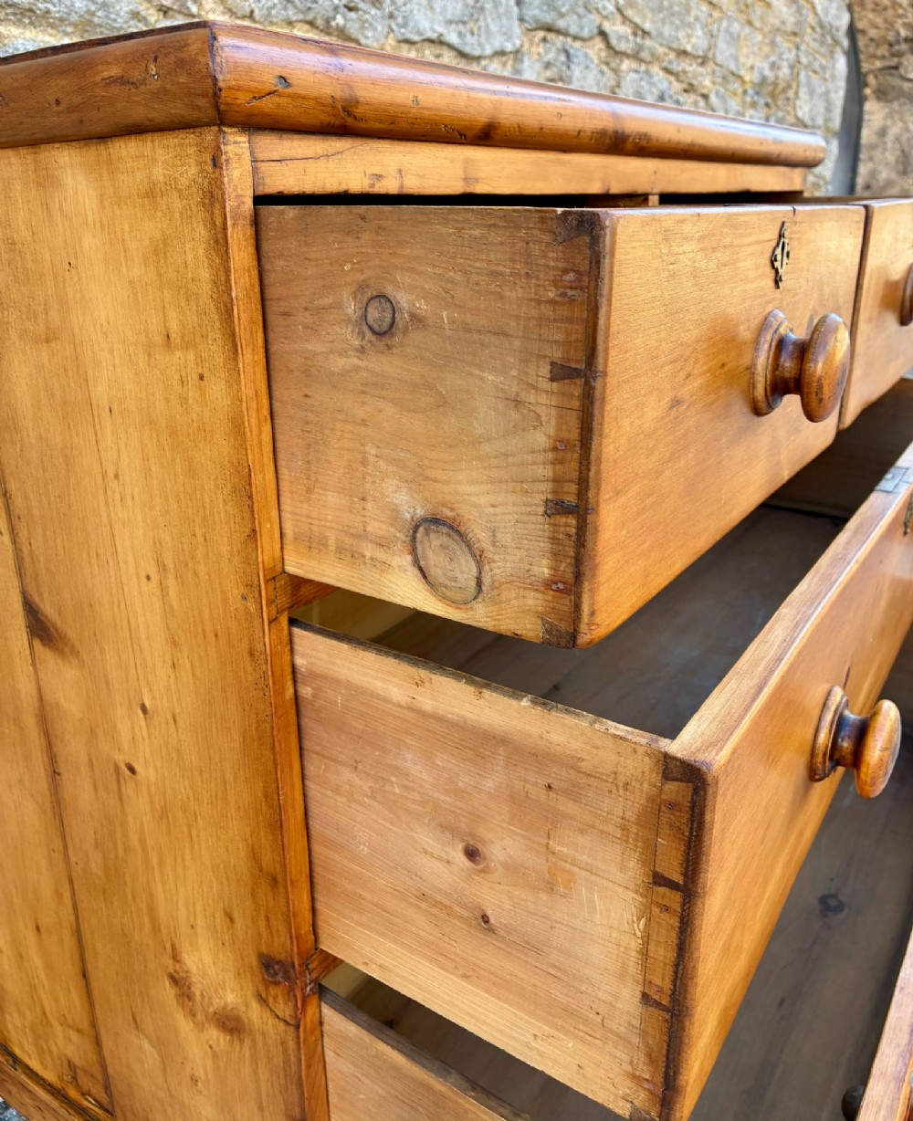 Small Antique Pine Chest of Drawers View XII