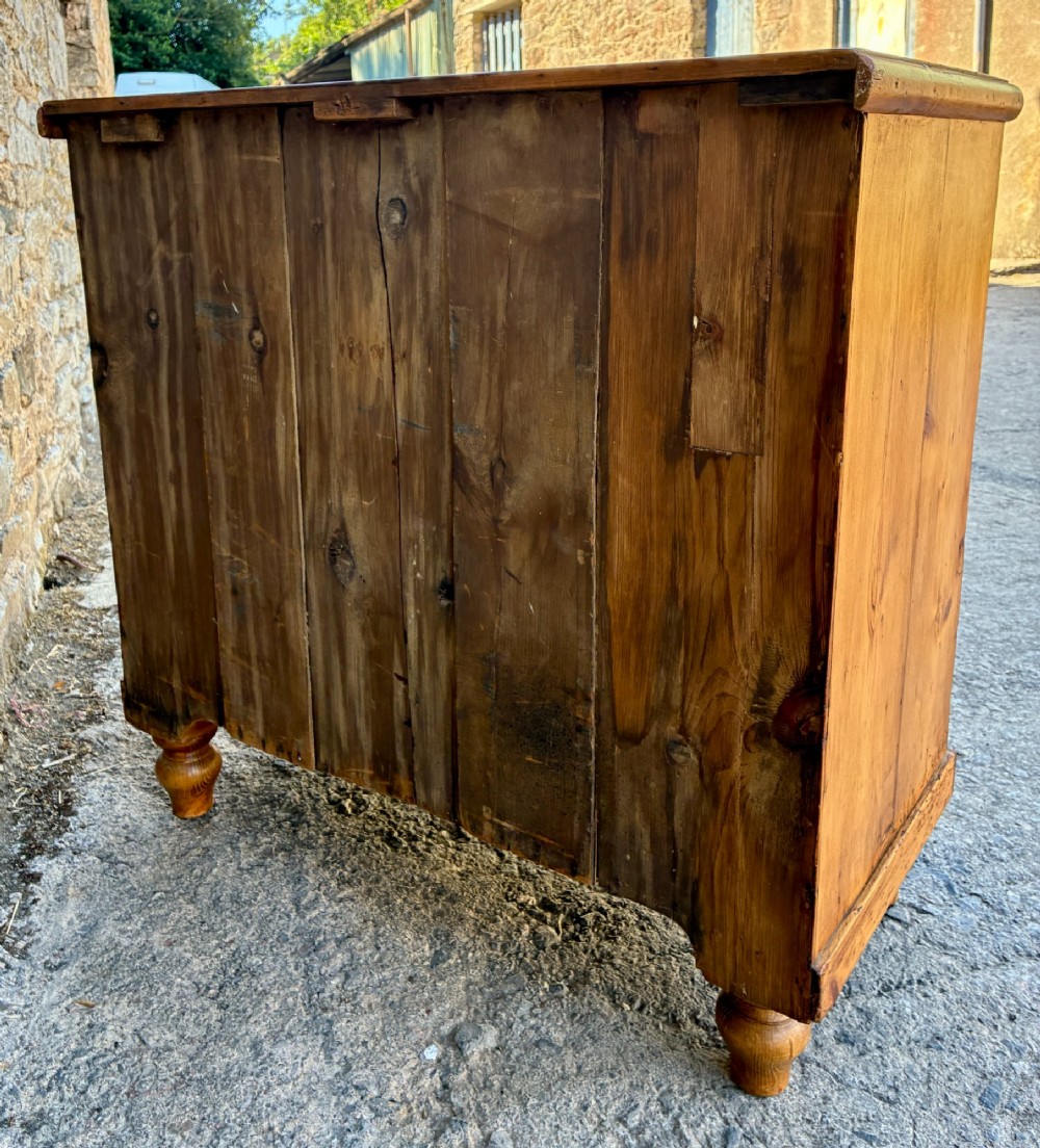 Small Antique Pine Chest of Drawers View XIV