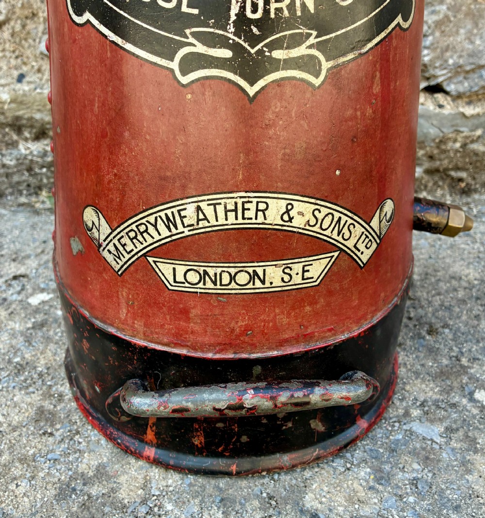 Antique Merryweather Fire Extinguisher View II