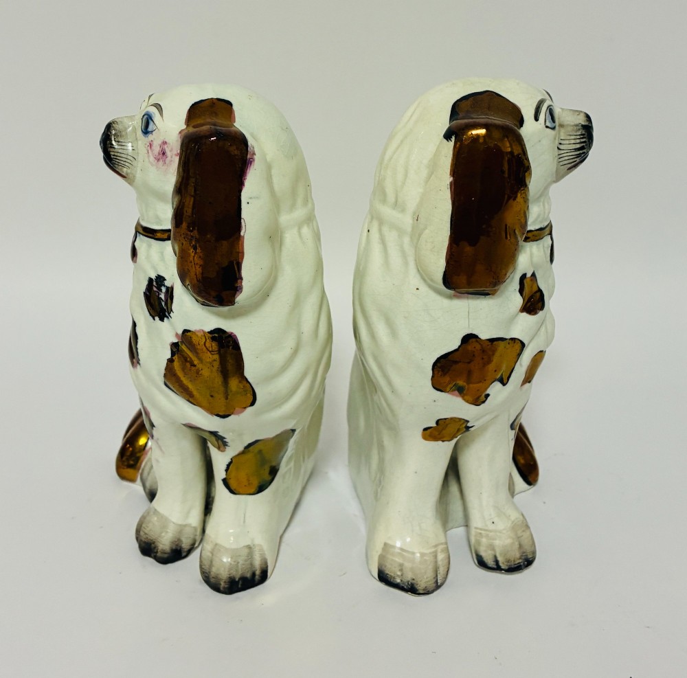 Pair of Victorian Staffordshire Dogs View IV